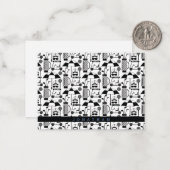 モダンゴルフ用具及び装身具パターン  ノートカード (正面/裏面インサイチュ)