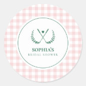 モダンゴルフ ブライダルシャワー Let's Par-Tee ラウンドシール (正面)