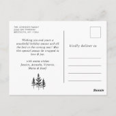 モダンゴールデンクリスマスグリーティングホリデー ポストカード (裏面)