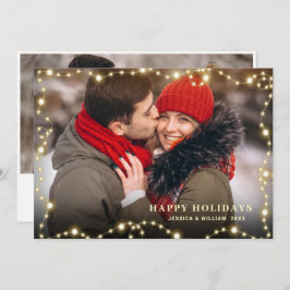 モダンゴールデンクリスマス2写真あいさつ シーズンカード