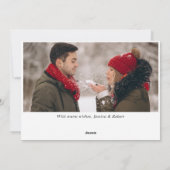 モダンゴールデンクリスマス2写真あいさつ シーズンカード (裏面)