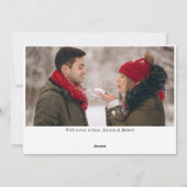 モダンゴールデンクリスマス2写真あいさつ シーズンカード (裏面)