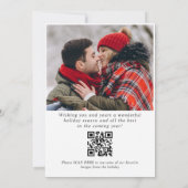 モダンゴールデンクリスマス2写真QRコード シーズンカード (裏面)