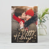 モダンゴールデンクリスマス2 PHOTOグリーティングホリデーC シーズンカード (スタンド正面)