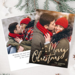 モダンゴールデンクリスマス2 PHOTOグリーティングホリデーC シーズンカード