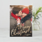 モダンゴールデンクリスマス4 PHOTOグリーティングホリデーC シーズンカード (スタンド正面)