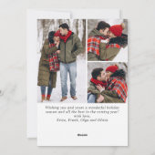 モダンゴールデンクリスマス4 PHOTO Greeting シーズンカード (裏面)