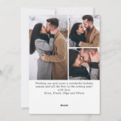 モダンゴールデンクリスマス4 PHOTO Greeting シーズンカード (裏面)