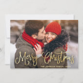 モダンゴールデンクリスマス4 PHOTO Greeting シーズンカード (正面)