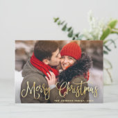 モダンゴールデンクリスマス4 PHOTO Greeting シーズンカード (スタンド正面)