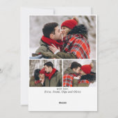 モダンゴールデンクリスマス4 PHOTO Greeting シーズンカード (裏面)