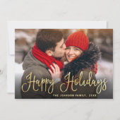 モダンゴールデンクリスマス4 PHOTO Greeting シーズンカード (正面)