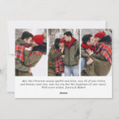 モダンゴールデンクリスマス4 PHOTO Greeting シーズンカード (裏面)