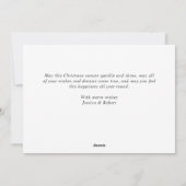 モダンゴールデンクリスマスPHOTOグリーティングホリデーカー シーズンカード (裏面)