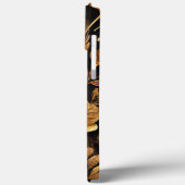 モダンゴールデンフラワーズイニシャルミニマル Case-Mate iPhoneケース (裏面 / 左)