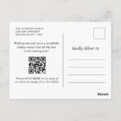 モダンゴールデンホリデーPHOTOクリスマスグリーティング ポストカード (裏面)