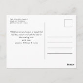 モダンゴールデンホリデーPHOTOクリスマスグリーティング ポストカード (裏面)