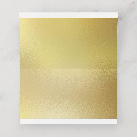 モダンゴールデン結婚ダイヤのカスタム写真折り畳み プレイスカード (内部開封)