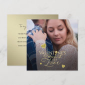 モダンゴールドのバレンタインデーの写真 (正面/裏面)