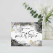 モダンゴールドの花嫁の介添え人になってくれますか？招待状 招待状 (スタンド正面)