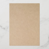 モダンゴールドエレガントラスティックウェディングレセプション 箔招待状 (裏面)