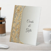 モダンゴールドオルネート卓上サイン 台座サイン (インサイチュ)