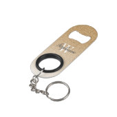 モダンゴールドオンブレ フェイクグリッター モノグラム キーホルダー栓抜き (裏面アングル)