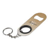 モダンゴールドオンブレ フェイクグリッター モノグラム キーホルダー栓抜き (正面アングル)