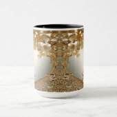 モダンゴールドオーナメントフラワーマグ マグカップ (中央)