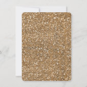 モダンゴールドグリッターグラマーブライダルシャワー 招待状 (裏面)