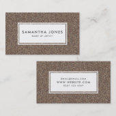 モダンゴールドグリッター メイクアップアーティスト 名刺 (正面/裏面)