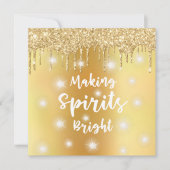 モダンゴールドグリッター 気持ちを明るくする フォト シーズンカード (正面)