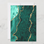 モダンゴールドグリーンナーシングスクール卒業パーティー 招待状 (裏面)