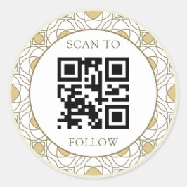 モダンゴールドジオメトリックビジネスステッカー ラウンドシール