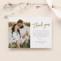 モダンゴールドスクリプト2枚の写真の結婚式