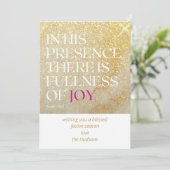 モダンゴールドダストマーブル詩サマクリスマスホリデー シーズンカード (スタンド正面)