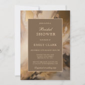 モダンゴールドチョコレートアート ブライダルシャワー 招待状 (正面)