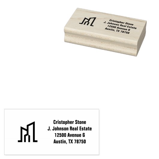 モダンゴールドハウス不動産 オリーブグリーンの不動産仲介人 ラバースタンプ (押印)