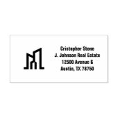 モダンゴールドハウス不動産 オリーブグリーンの不動産仲介人 ラバースタンプ (インプリント)