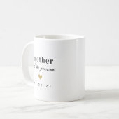 モダンゴールドハート義母ギフト 結婚式 コーヒーマグカップ (正面左)