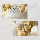 モダンゴールドバルーンアーチアーティストパーティープランナー 名刺 (正面/裏面)