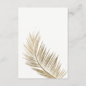 モダンゴールドパームツリー　詳細　結婚式 エンクロージャーカード (裏面)