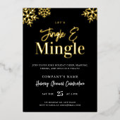 モダンゴールドビジネスホリデーパーティー招待状 箔シーズンカード (正面)