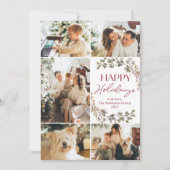 モダンゴールドフォトハッピーホリデーカード シーズンカード (正面)