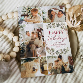 モダンゴールドフォトハッピーホリデーカード シーズンカード