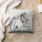 モダンゴールドフォトベイビーバーススタッツ発表 クッション (ブランケット)