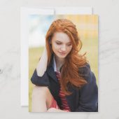 モダンゴールドフォト卒業発表 招待状 (裏面)