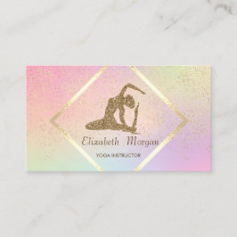 モダンゴールドフレーム、コンフェッティ、ヨガガール 名刺