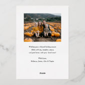 モダンゴールドフレーム ホリデーフォト クリスマスカード 箔シーズンカード (裏面)