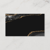 モダンゴールドブラック大理石ロゴとQRコードを追加 名刺 (裏面)
